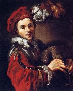 VIGNON, Claude Portrait of Francois Langlois oil painting on canvas